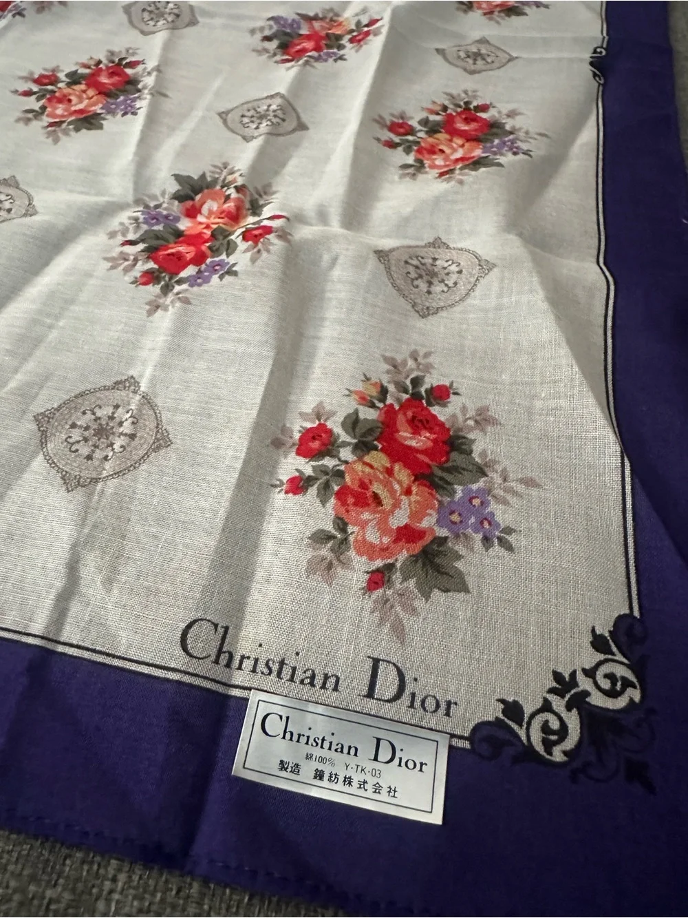 Dior Floral Print Scarf